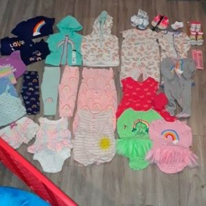 30+ Piece Rainbow Wardrobe for Baby Girl 4LB+ LOT